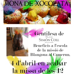 Rifa de mona de xocolata, gentilesa de Xocolates Simon Coll