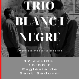 Concert de Trio Blanc i Negre el 17 de juliol