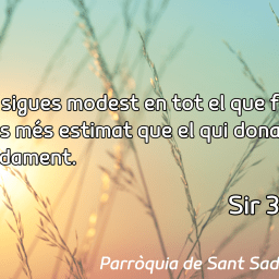 FRASE DEL DIUMENGE, PREGÀRIA I FULL DOMINICAL de Diumenge 31 d’agost de 2025