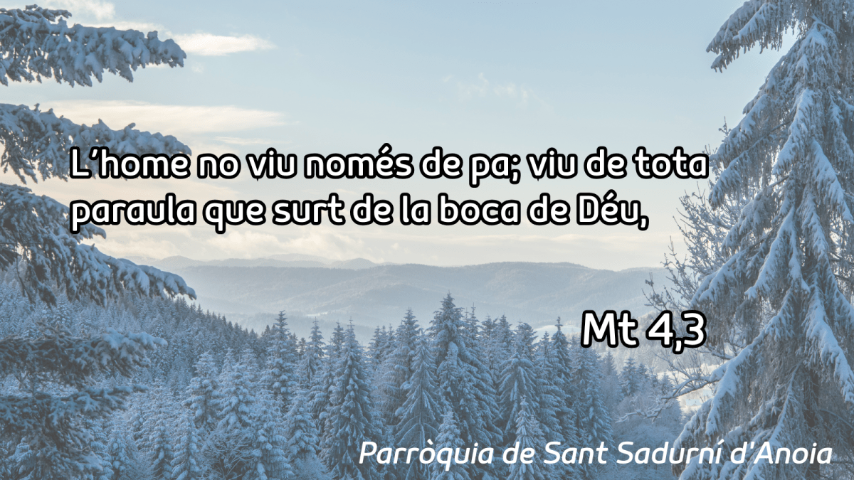 FRASE DEL DIUMENGE I PREGÀRIA de Diumenge 22 de Febrer de 2026
